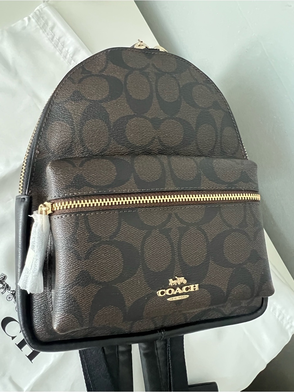 Coach Mini Backpack In Signature Canvas - Picture 6 of 8